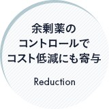 余剰薬ゼロでコスト削減